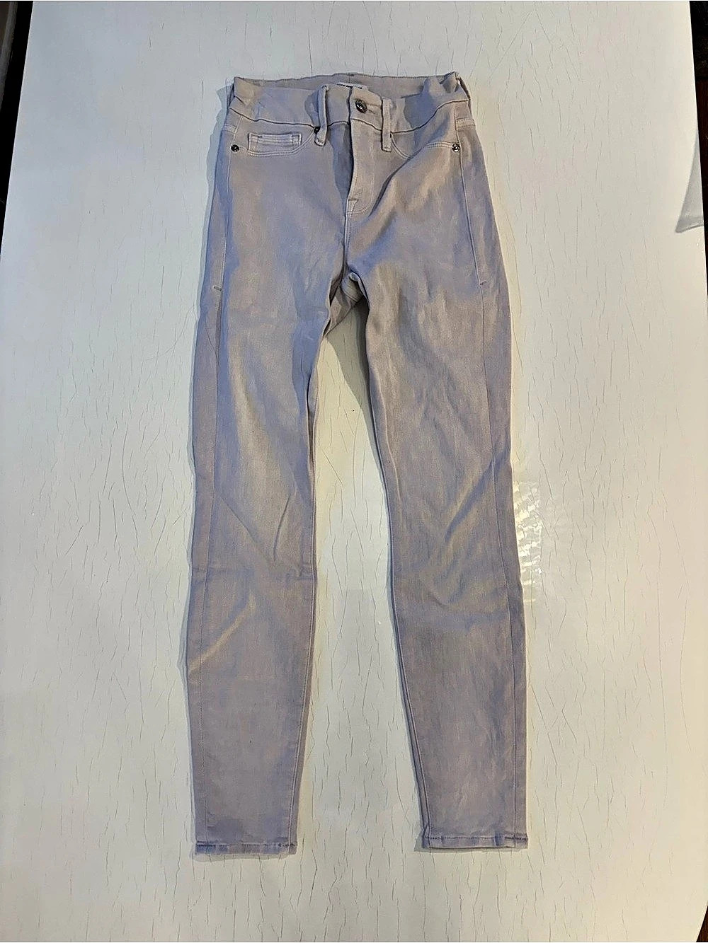 Good American Good Legs Crop Skinny Jeans in light purple